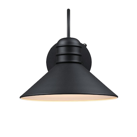 Westinghouse Fixture Wall Outdoor 60W Dusk to Dawn Watts Creek, Textured Black White Int 6120500